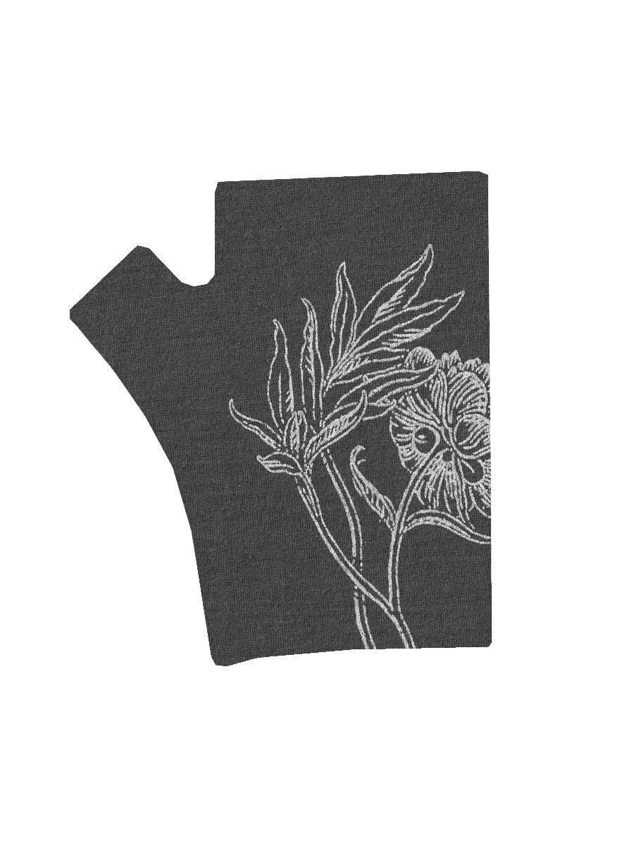 Peony Print Merino Wool Hobo Gloves