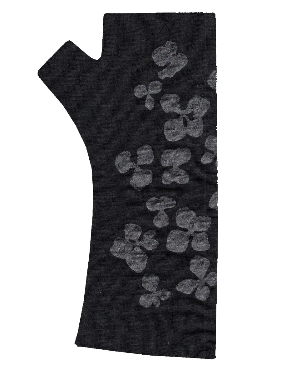 Hydrangea Print Merino Wool Gloves