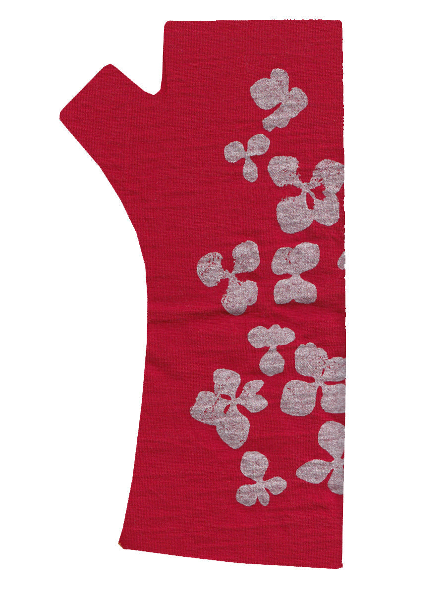 Hydrangea Print Merino Wool Gloves