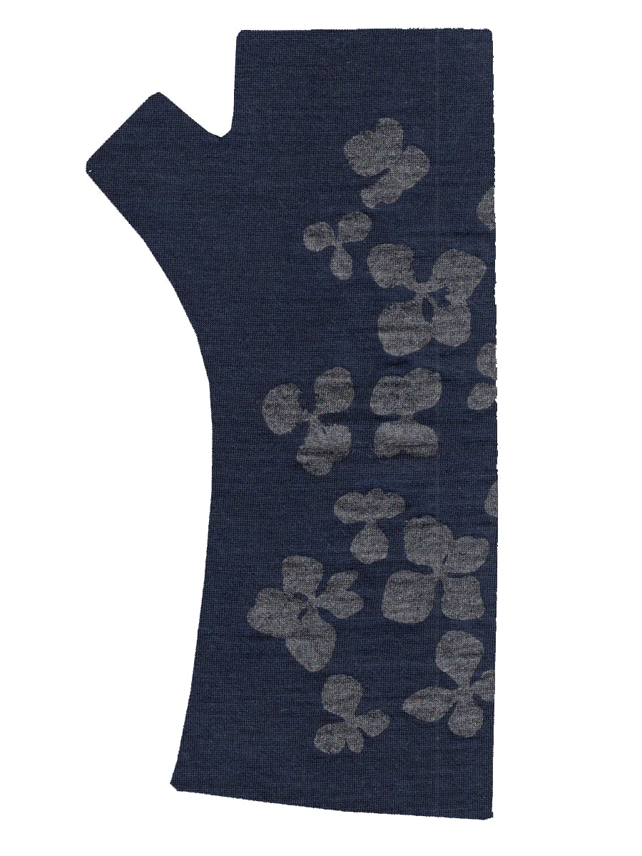 Hydrangea Print Merino Wool Gloves
