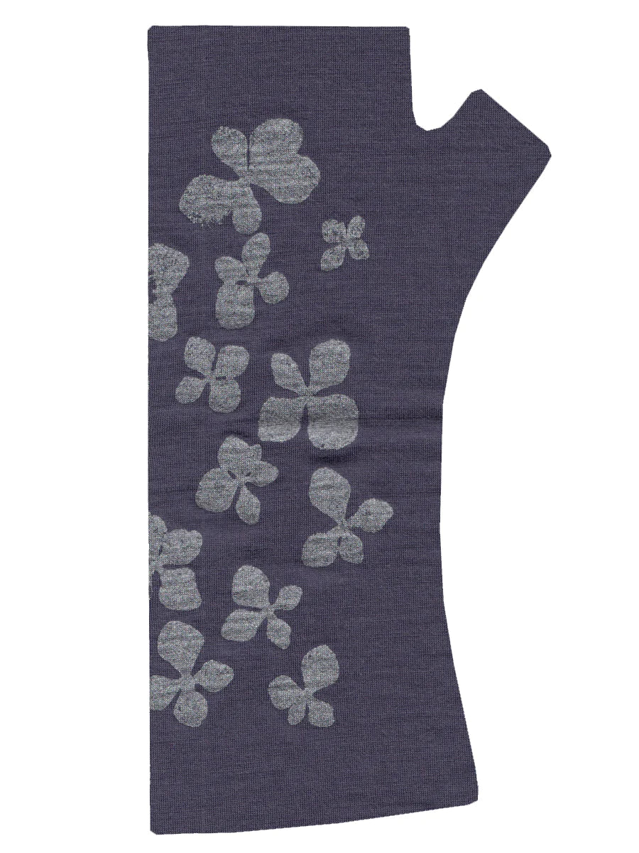 Hydrangea Print Merino Wool Gloves