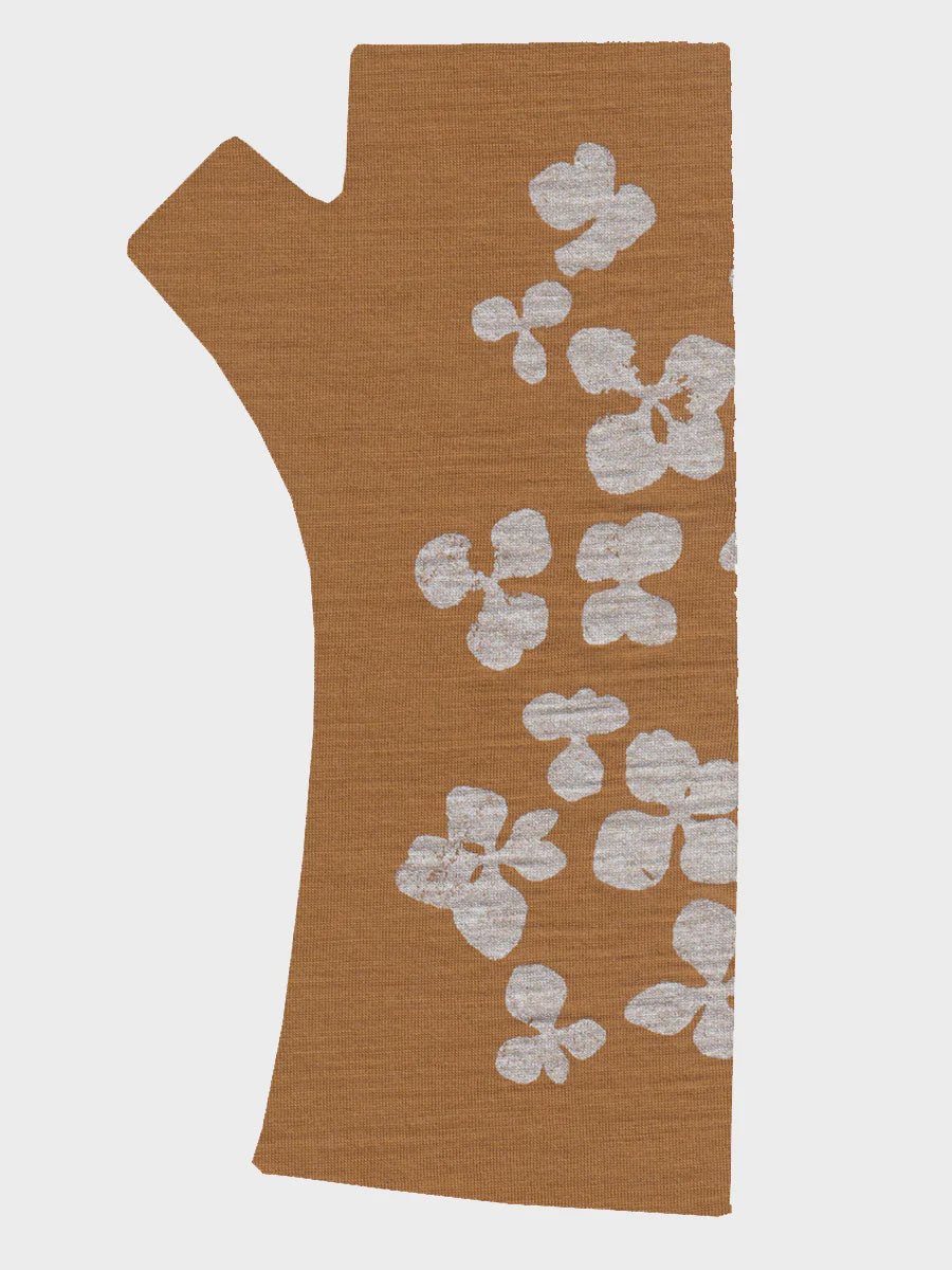 Hydrangea Print Merino Wool Gloves