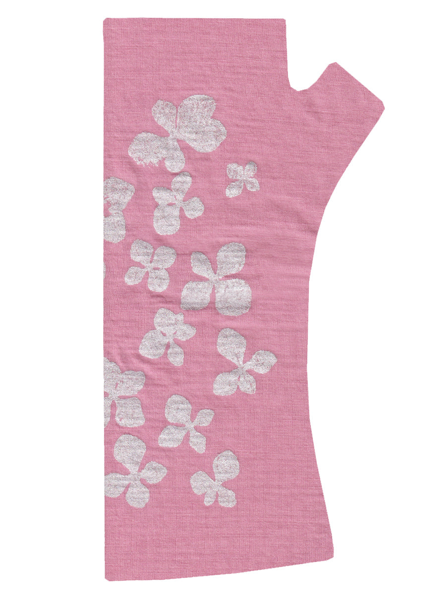 Hydrangea Print Merino Wool Gloves