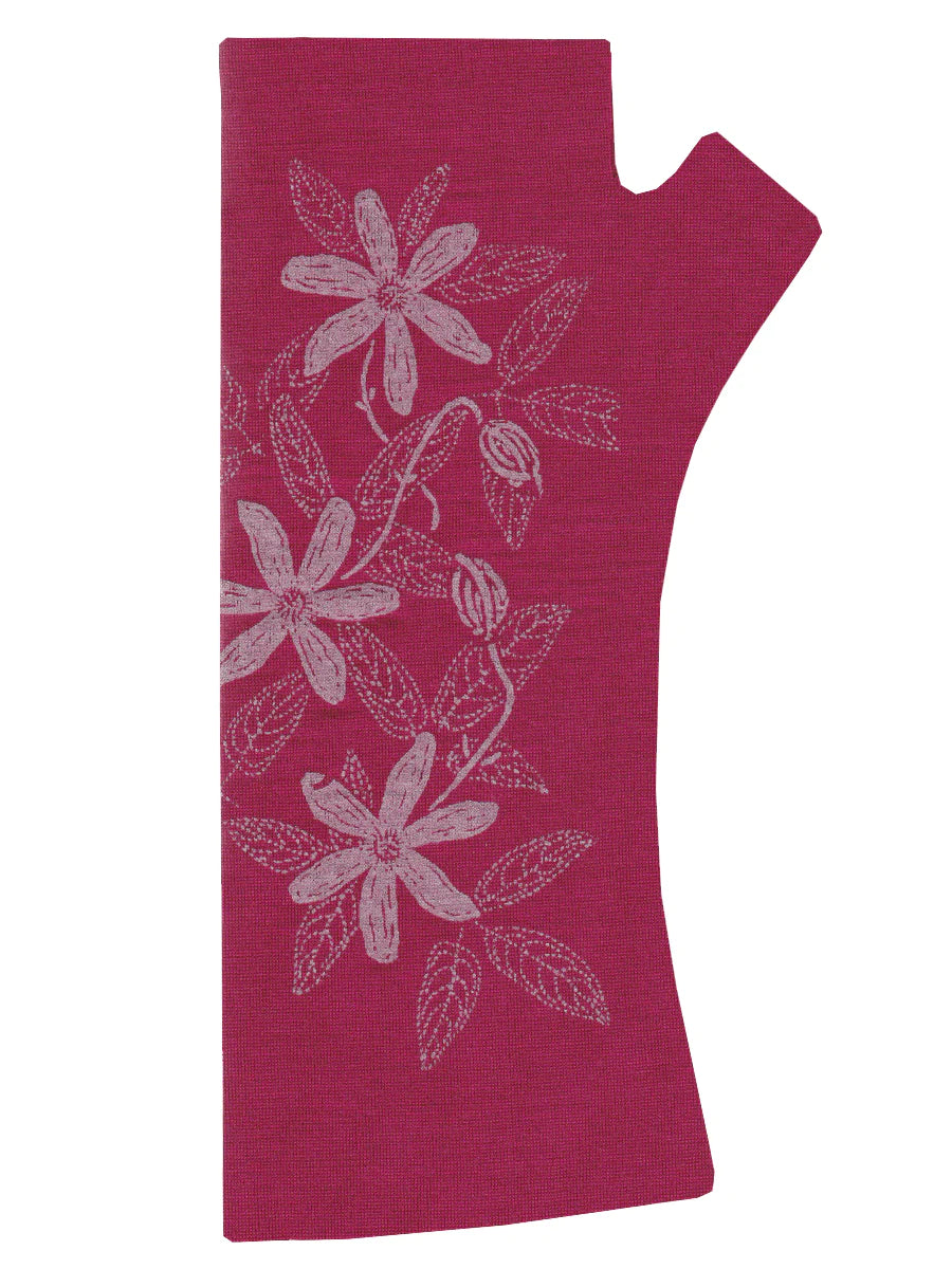 Clematis Print Merino Wool Gloves