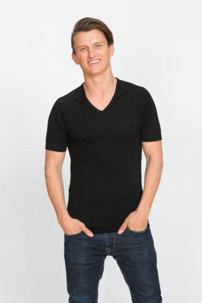 Short Sleeve Merino V Neck T-Shirt