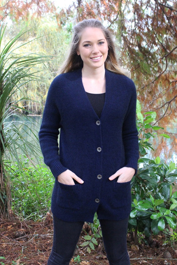 Boyfriend Style Possum Merino Cardigan