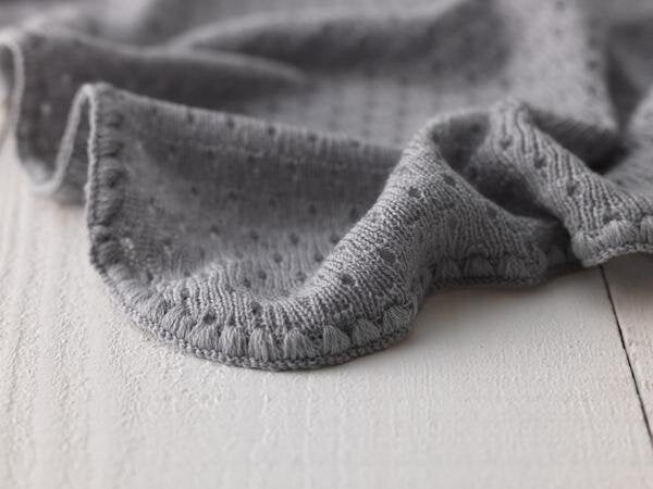 Eyelet Merino Baby Blanket