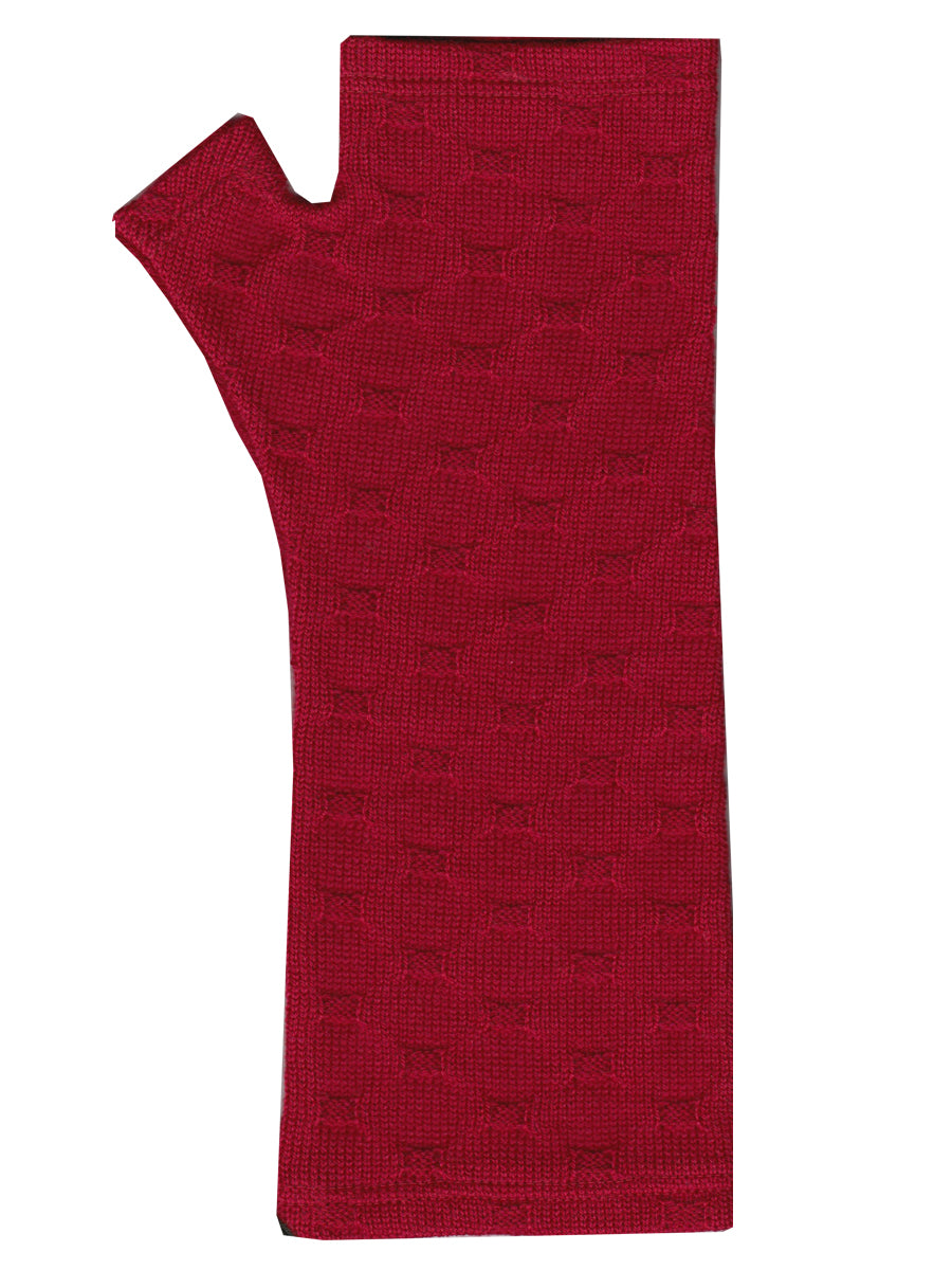 Crossed Textured Merino Wool Gloves