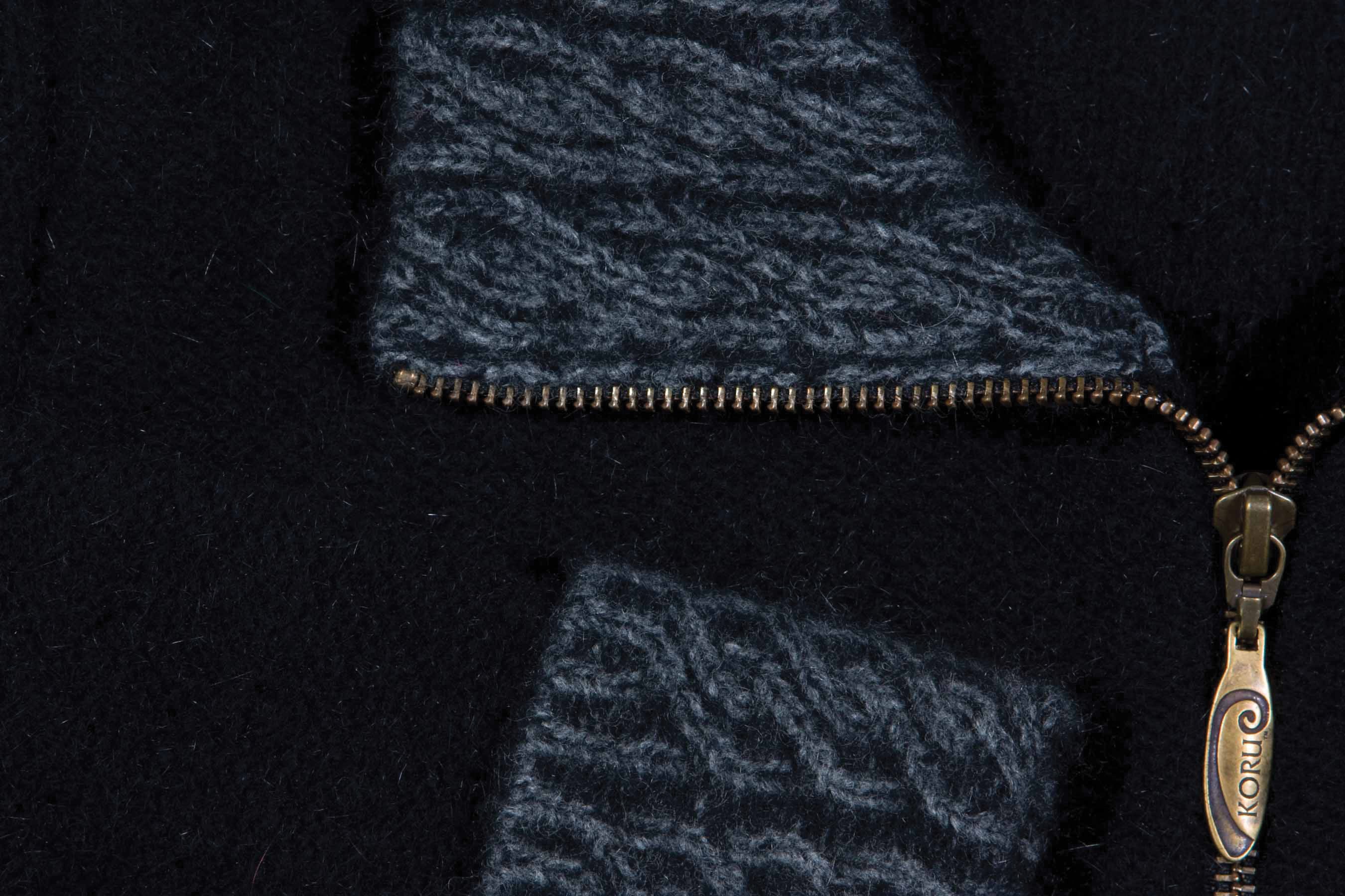 Two Tone Trim Possum Merino Jacket
