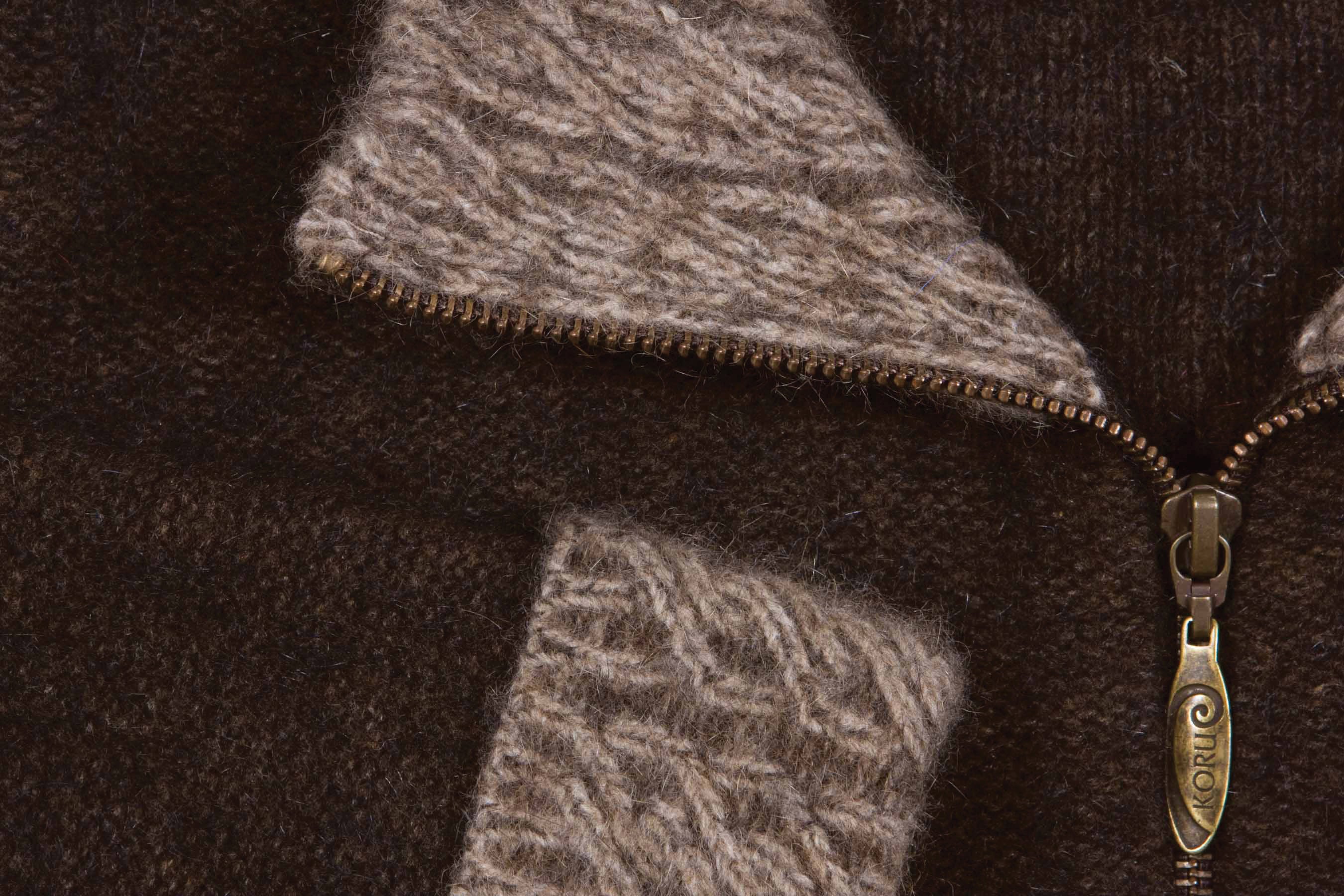 Two Tone Trim Possum Merino Jacket