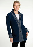 Possum Merino Feature Collar Jacket - Koru Knitwear