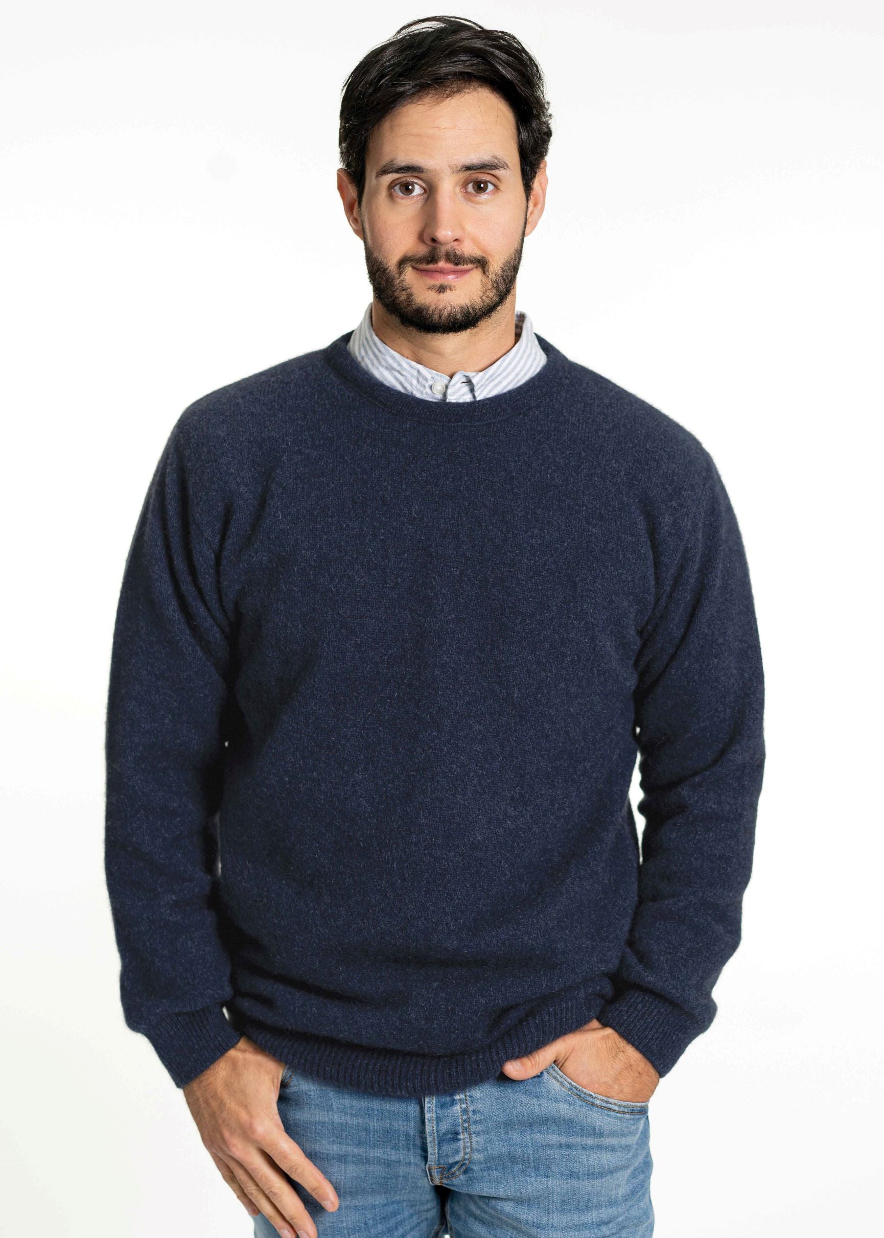 Crew Neck Possum Merino Jumper - Koru Knitwear