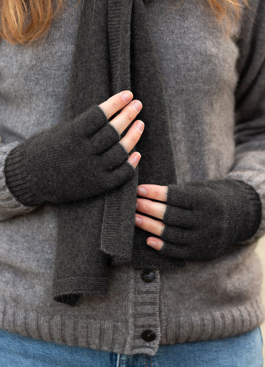 Fingerless Possum Merino Gloves NW