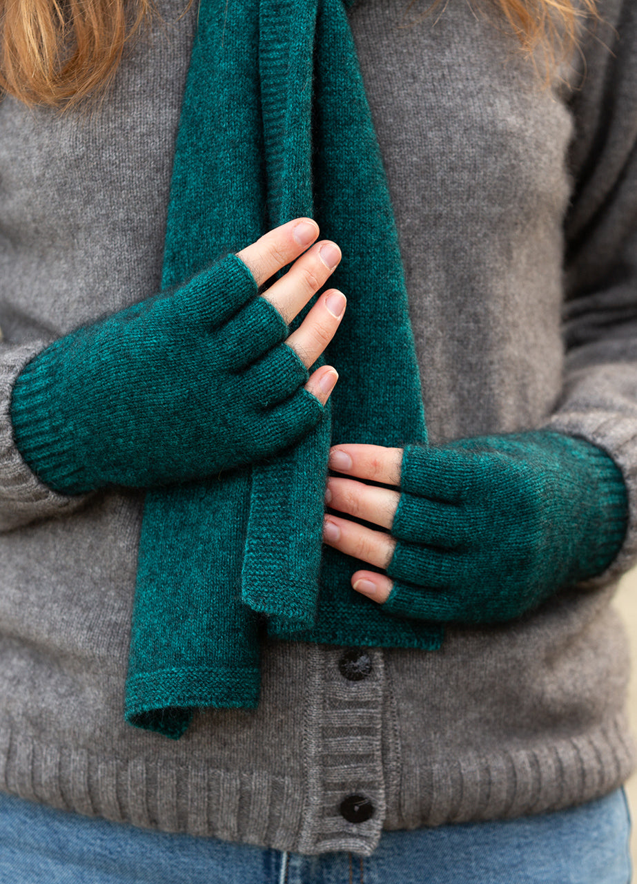 Fingerless Possum Merino Gloves NW