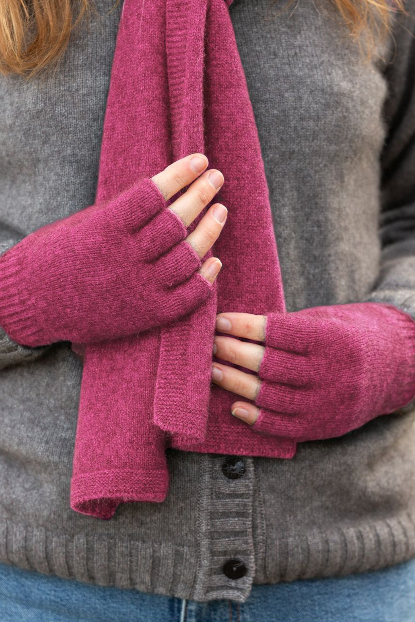 Fingerless Possum Merino Gloves NW