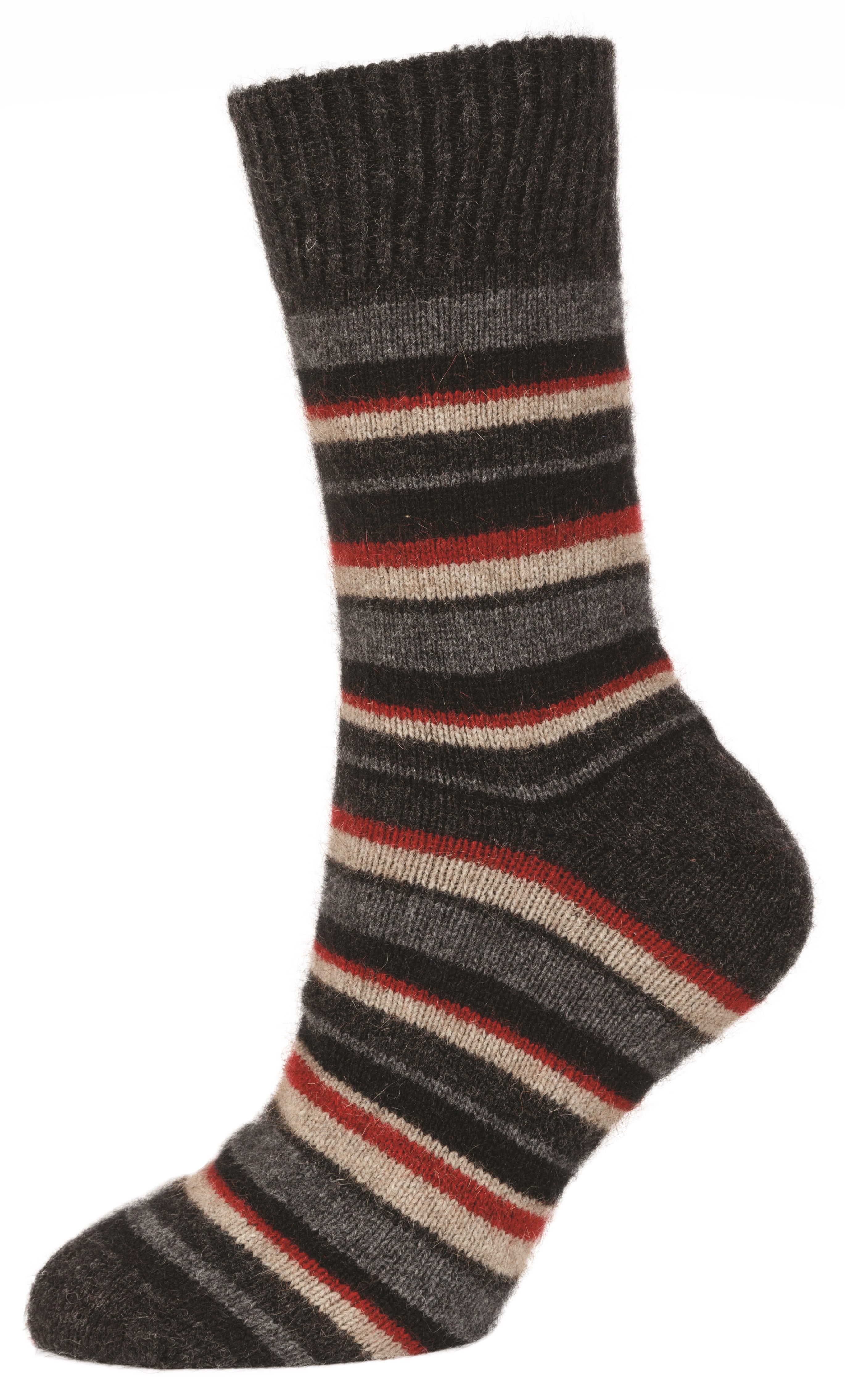 Striped Possum Merino Socks