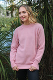 Plain Alpaca Crew Neck Jumper-Rose1