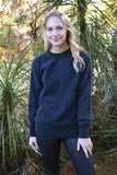 Plain Alpaca Crew Neck Jumper-Slate