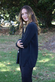 Plain Alpaca Wool Cardigan-Slate1