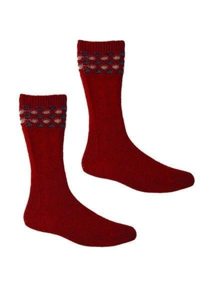 Wave Trim Possum Merino Socks