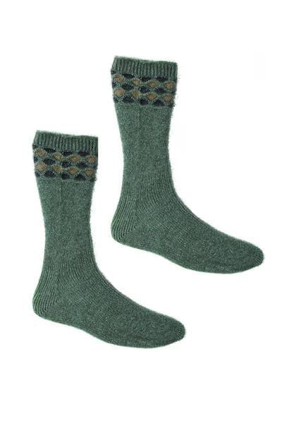 Wave Trim Possum Merino Socks