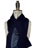 Feather Print Merino Wool Scarf