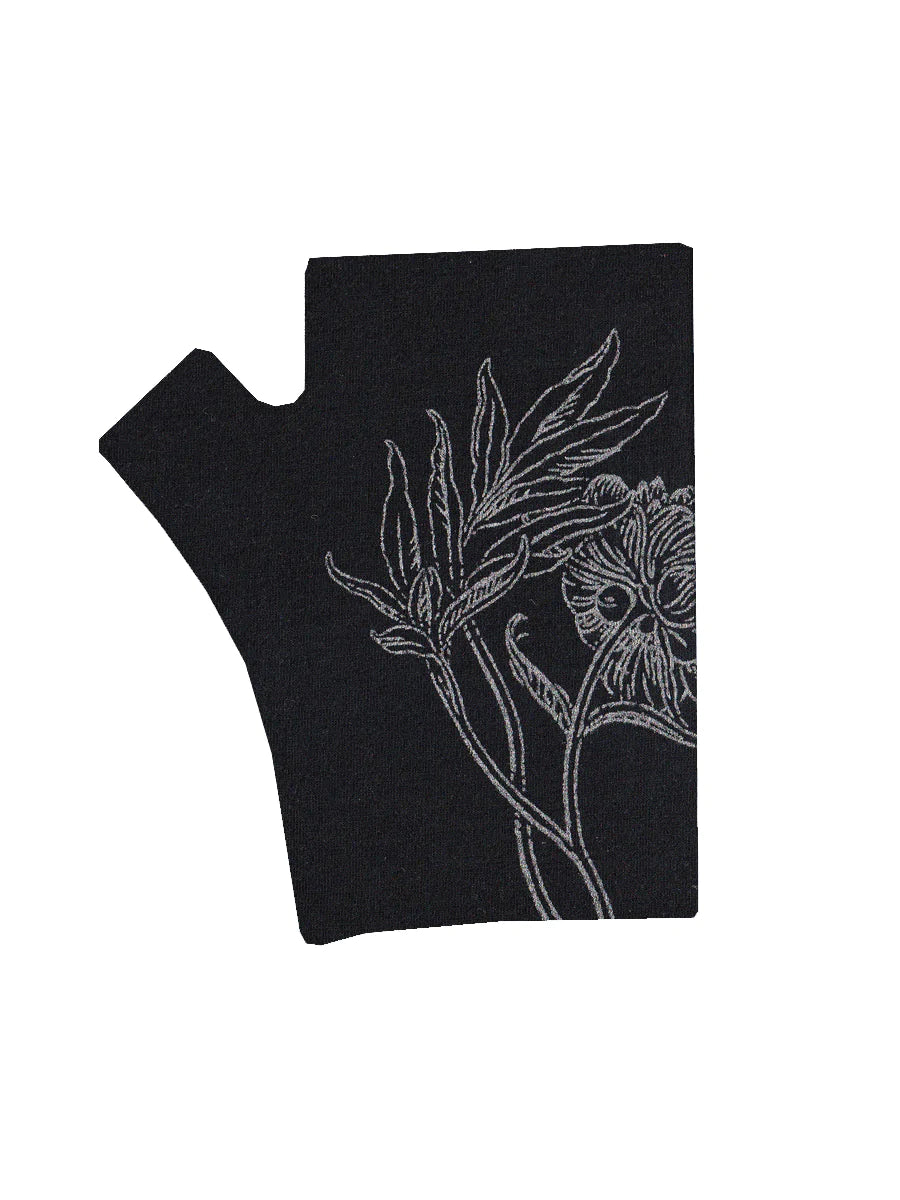 Peony Print Merino Wool Hobo Gloves