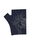 Peony Print Merino Wool Hobo Gloves