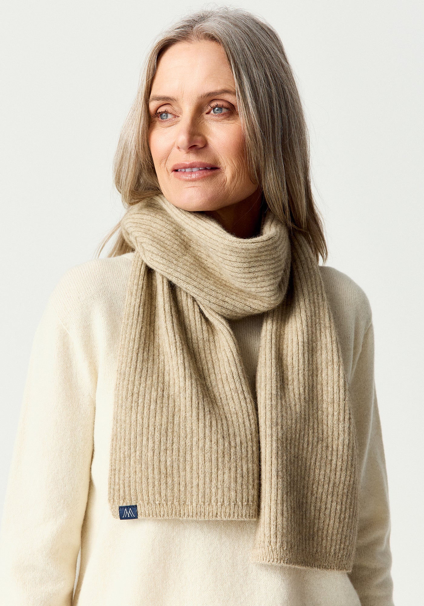 Fine Rib Possum Merino Scarf