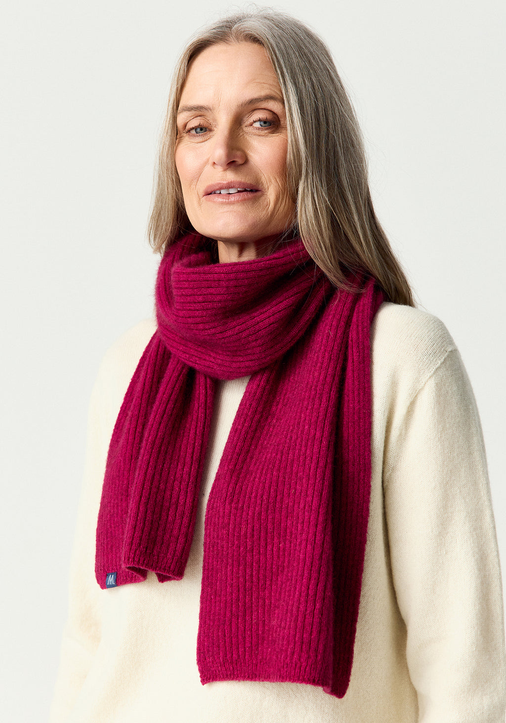Fine Rib Possum Merino Scarf
