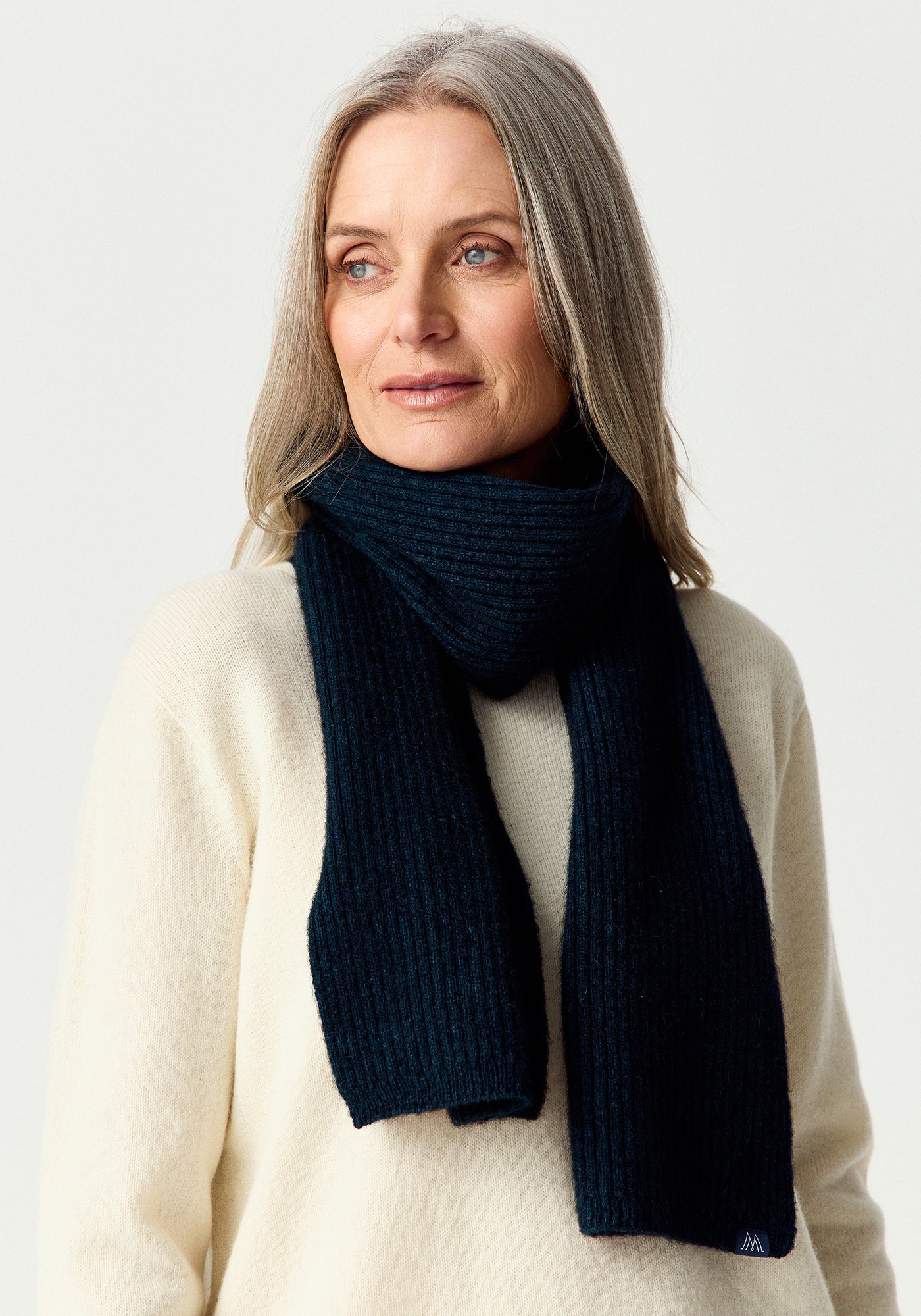 Fine Rib Possum Merino Scarf