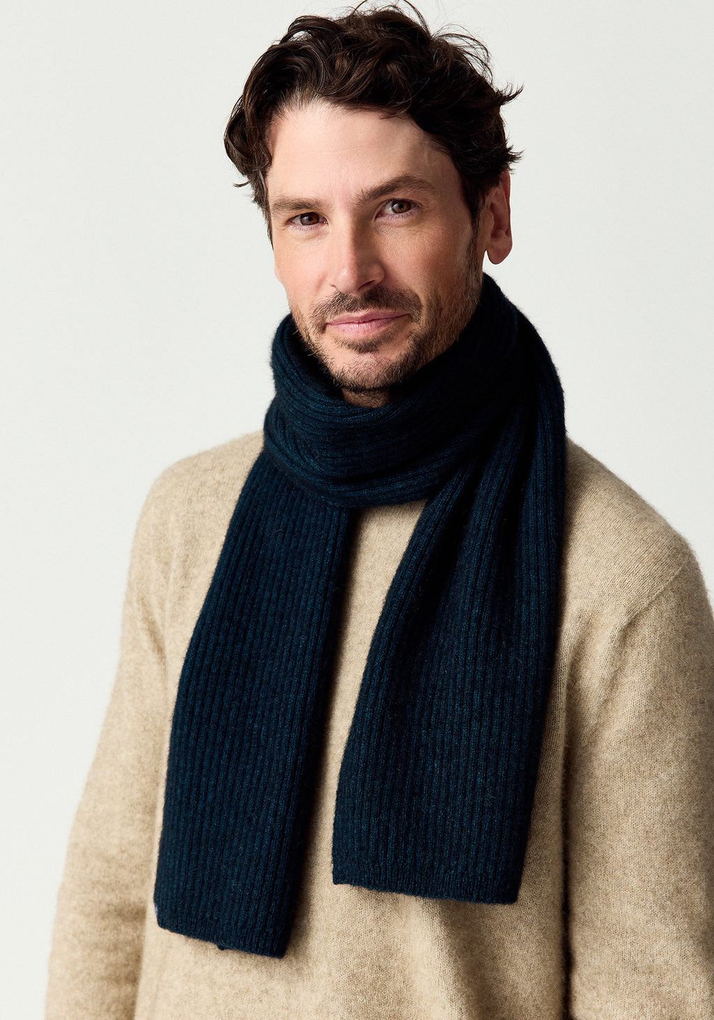 Fine Rib Possum Merino Scarf