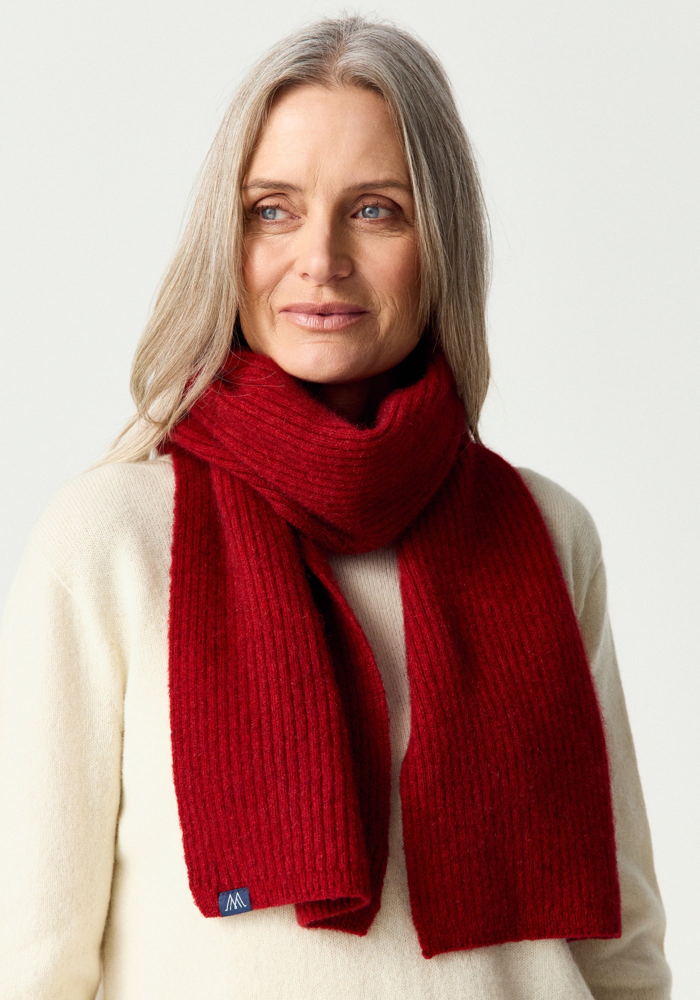 Fine Rib Possum Merino Scarf Main image