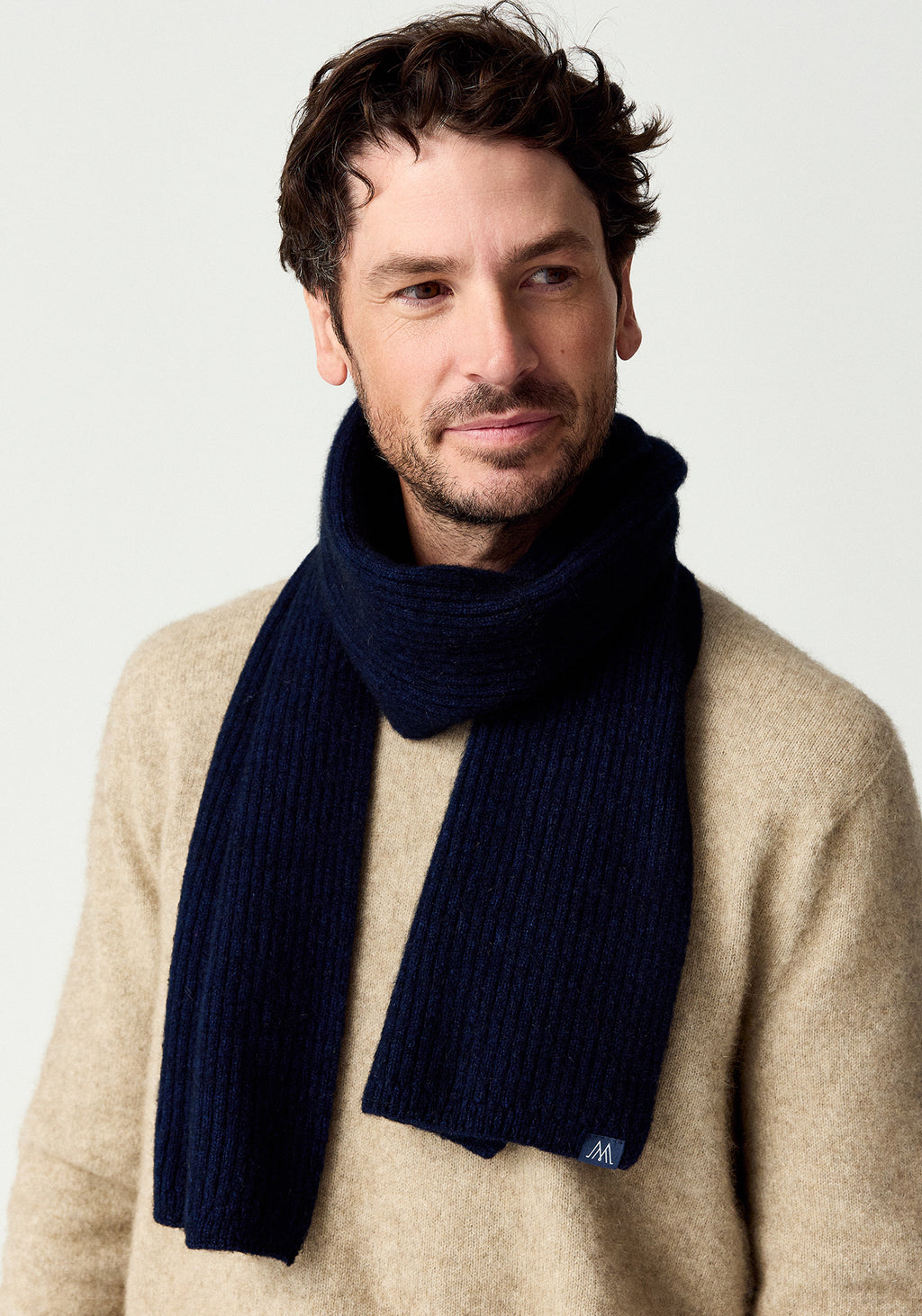 Fine Rib Possum Merino Scarf