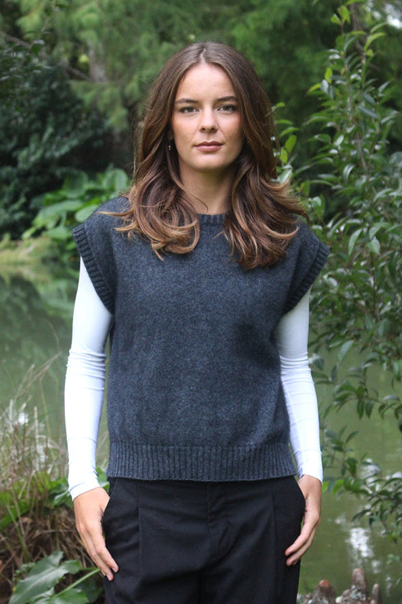 Serene Possum Merino Vest Secondary image