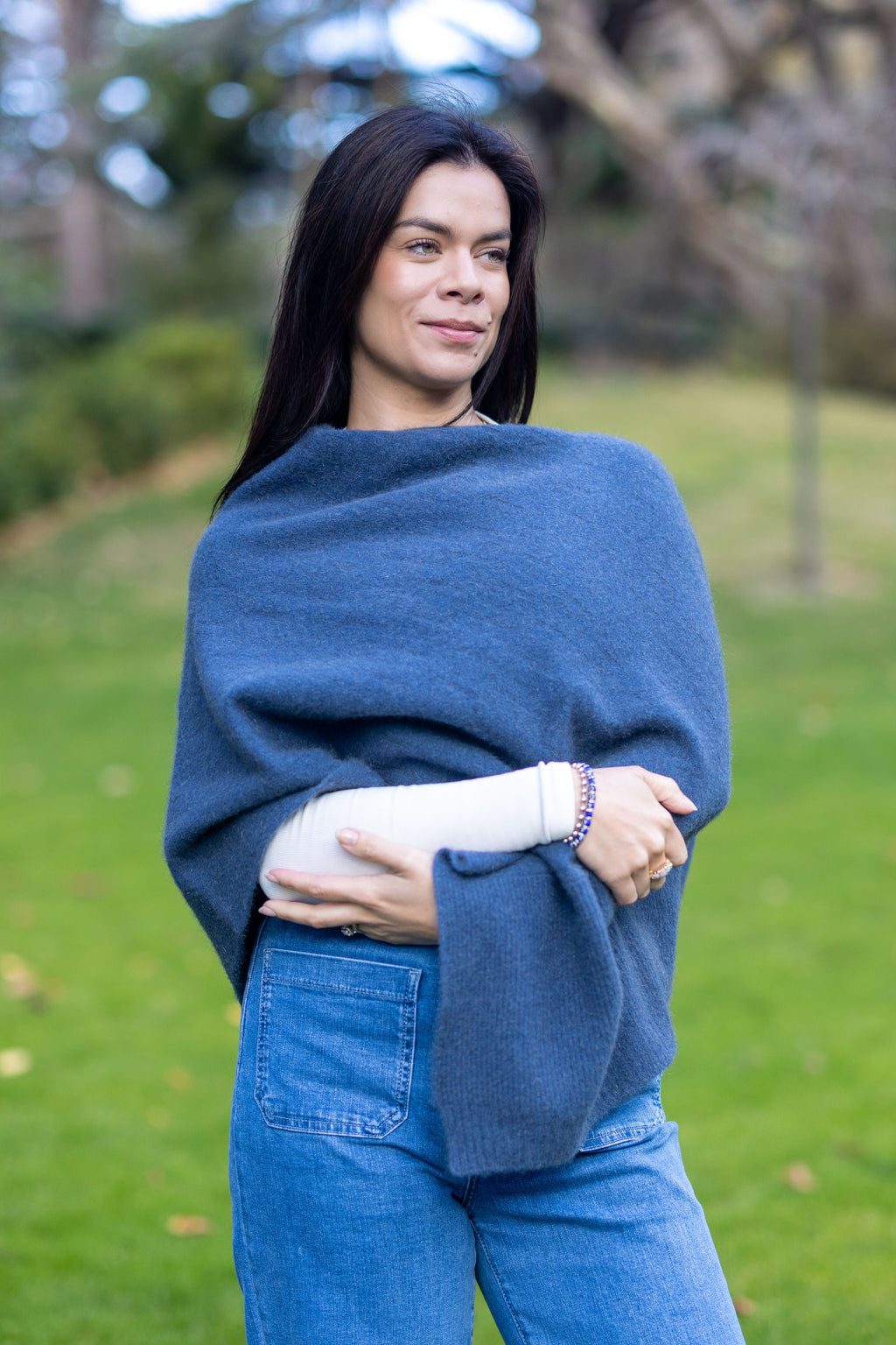 Possum Merino Honeycomb Poncho