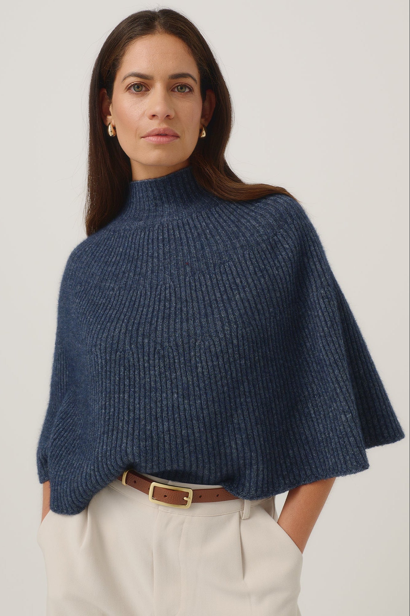 Ena Possum Merino Poncho Main image