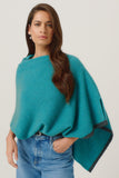 Two Tone Possum Merino Poncho