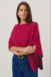 Two Tone Possum Merino Poncho