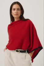 Two Tone Possum Merino Poncho