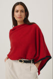 Two Tone Possum Merino Poncho