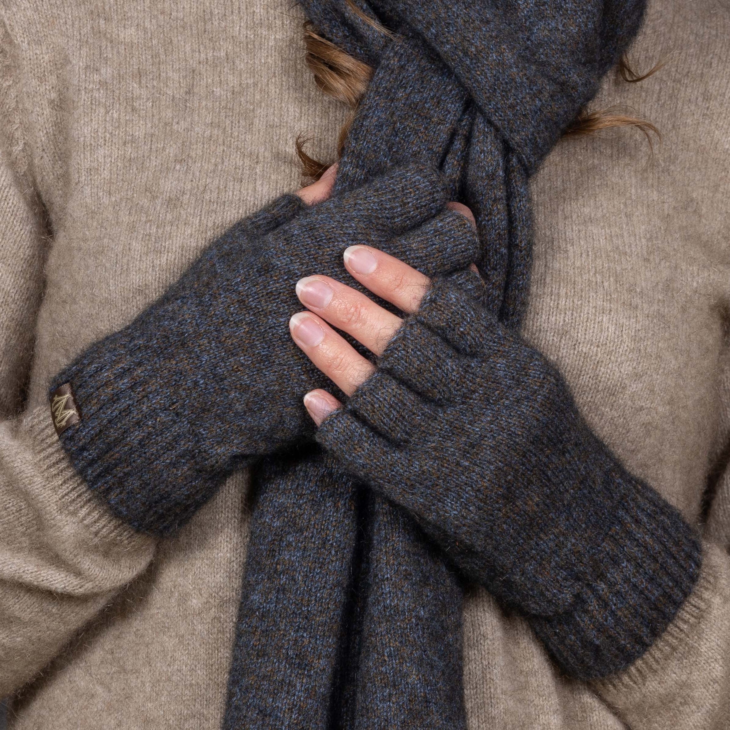 Fingerless Possum Merino Gloves NW