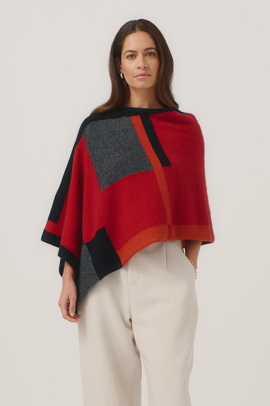 Empress Possum Merino Poncho Secondary image