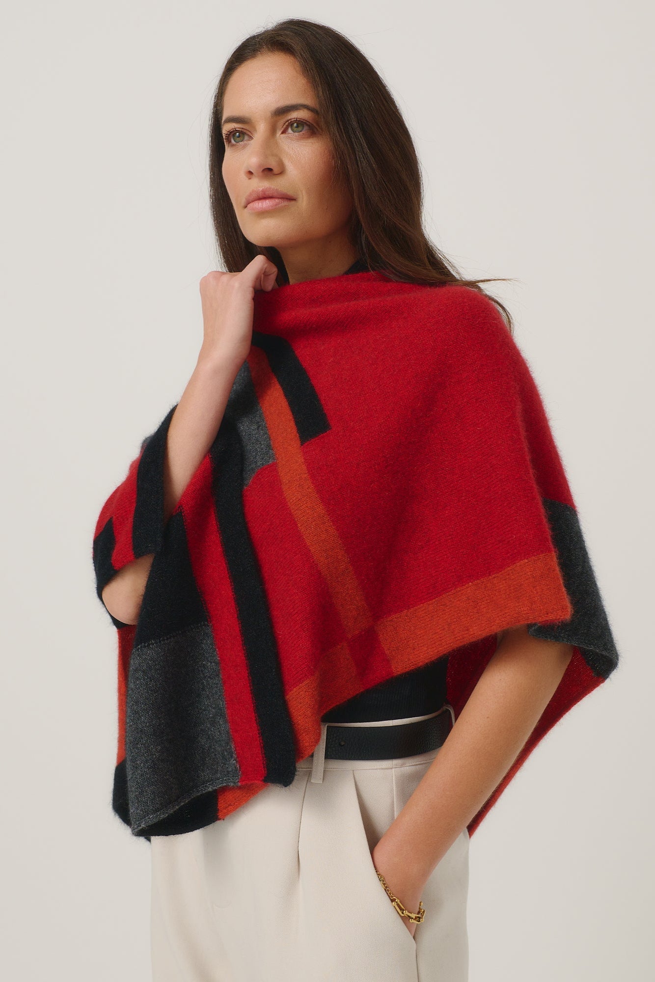 Empress Possum Merino Poncho Main image