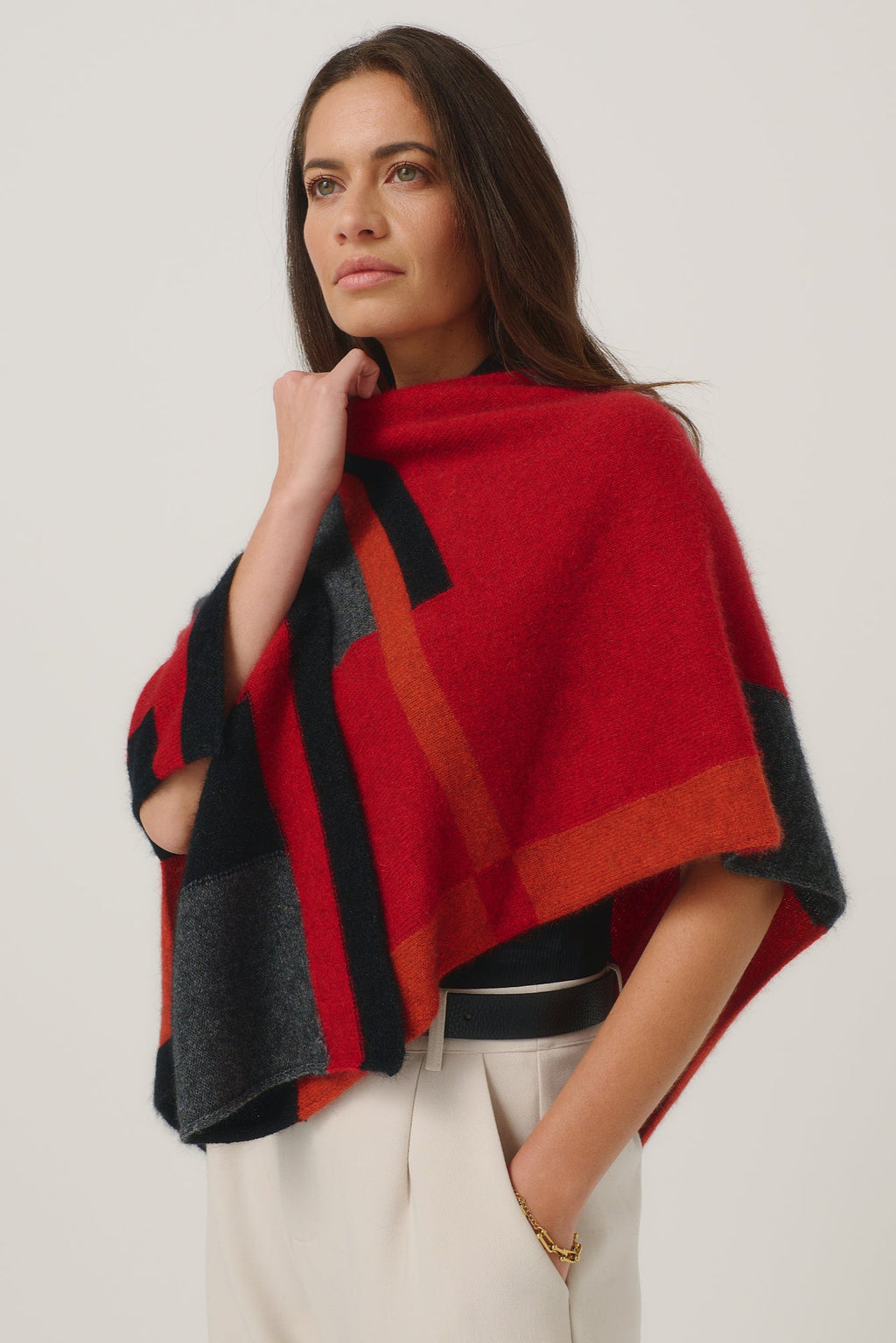 Empress Possum Merino Poncho