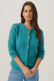 Shell Button Possum Merino Cardigan