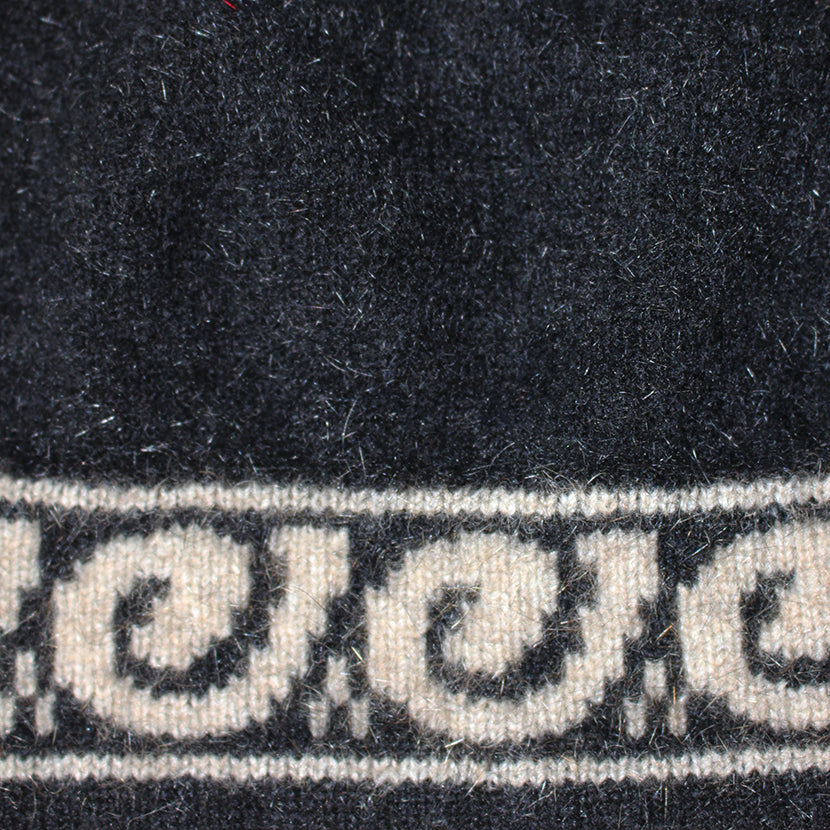 Koru Motif Skull Possum Merino Beanie