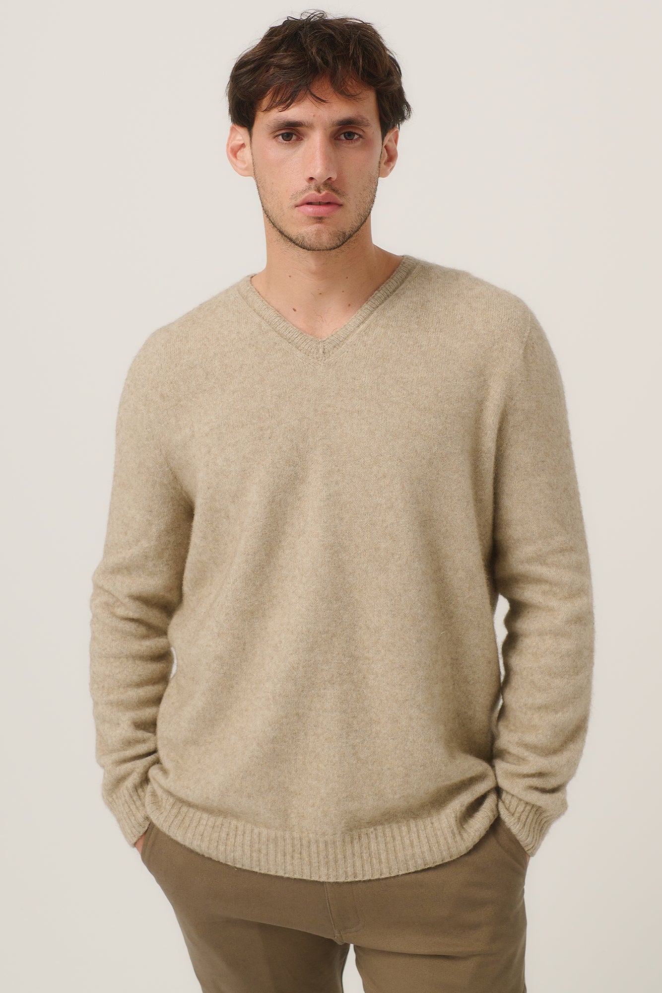 Possum Merino Classic V Sweater Main image