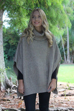 Lush Possum Merino Cowl Neck Poncho