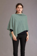 Garter Detail Possum Merino Poncho